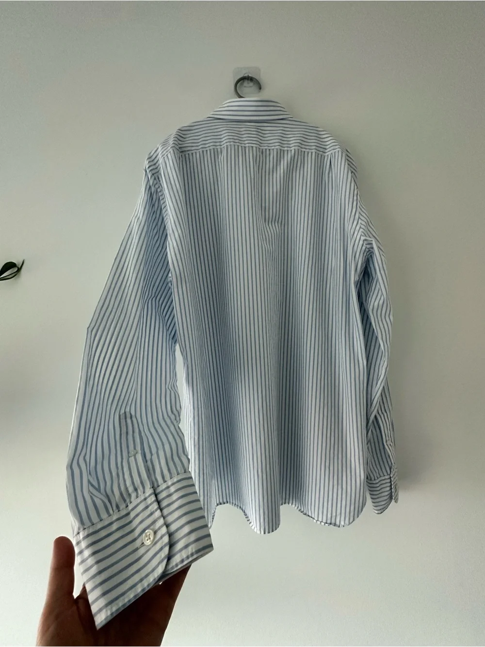 J.Crew Ludlow 120’s 2-Ply Dress Shirt Men’s XL Blue White Striped 100% Cotton